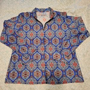 Coolibar paisley jacket XXL zip with two zip pockets 50+upf